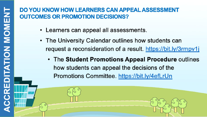 Graphic for how students can appeal assessment outcomes